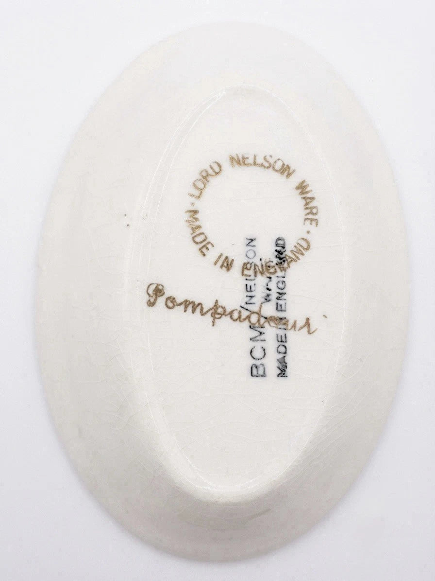 Vintage Lord Nelson Ware Pompadour Oval Trinket Dish
