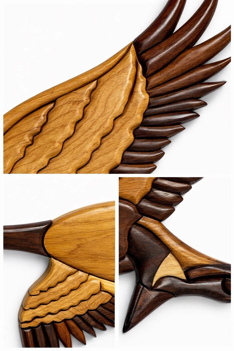 Canadian Goose Intarsia Wall Art – Handcrafted Wooden Sculpture 52 Piece