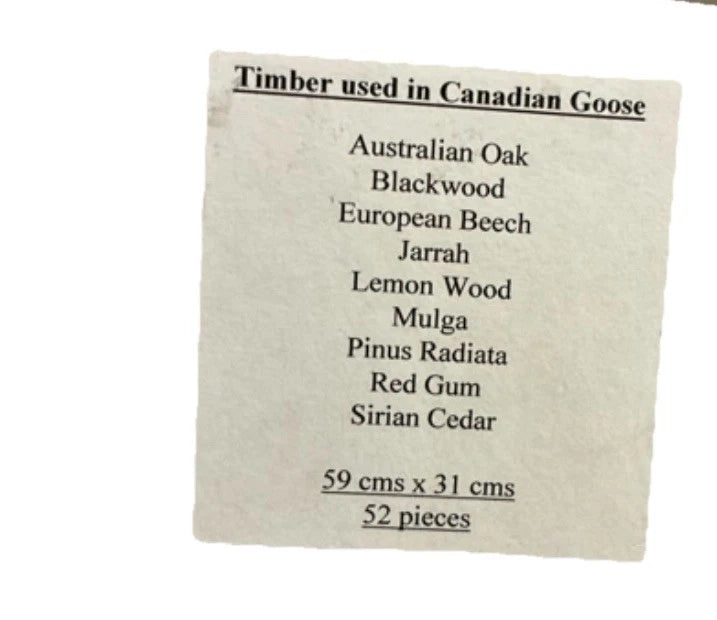 Canadian Goose Intarsia Wall Art – Handcrafted Wooden Sculpture 52 Piece