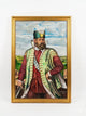 Vintage 1974 Oil Painting by A. Barnett - Portrait of Historical Figure
