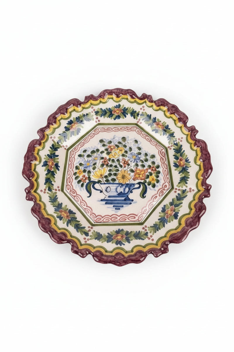 Royal Tichelaar Makkum Plate Dutch Polychrome Delft Hand Painted Floral|286873303340