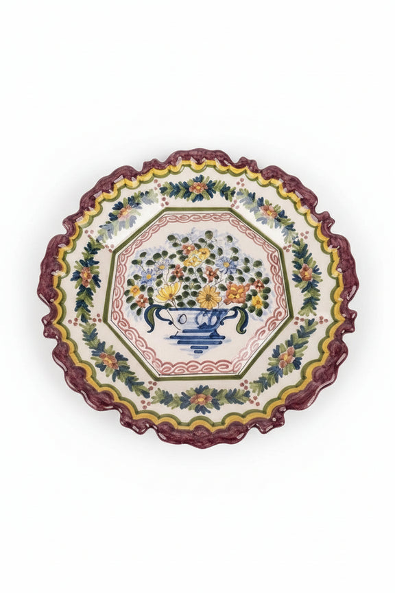Royal Tichelaar Makkum Plate Dutch Polychrome Delft Hand Painted Floral|286873303340