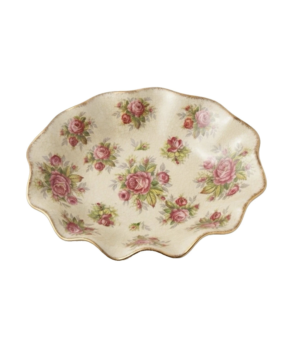 Old Foley James Kent La Rosa Fluted Rose Trinket Dish