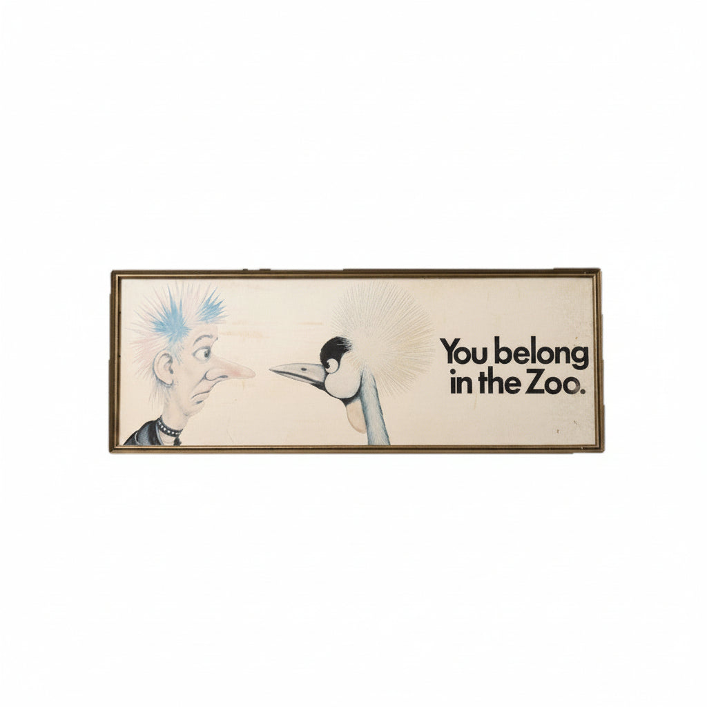 Vintage Mick Fleetwood’s Zoo Art Print - You Belong In The Zoo - Punk/Bird Art|287249877214