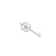 Tiffany & Co. Extra Large Enchant Quatra Heart Key Pendant in 18k White Gold with Pavé Diamonds