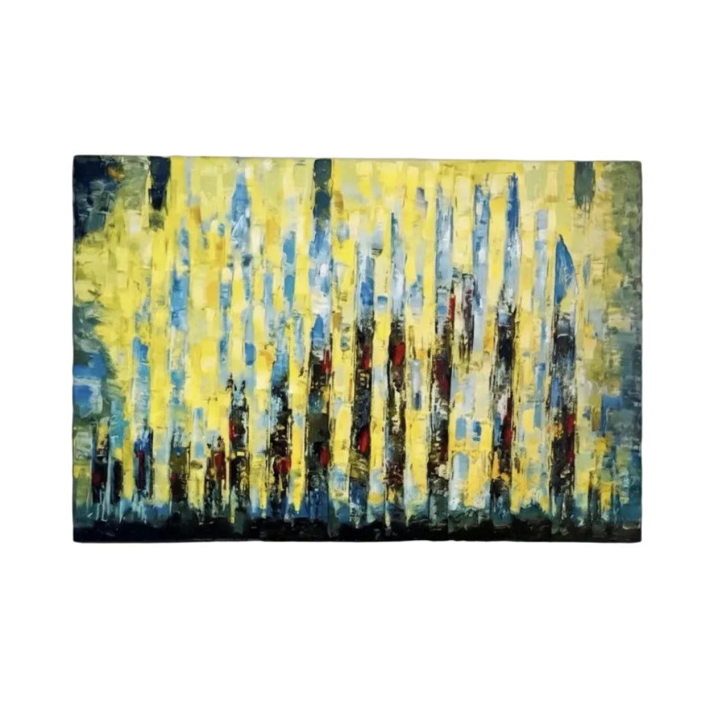 Large Abstract Expressionist Oil Painting — Cityscape