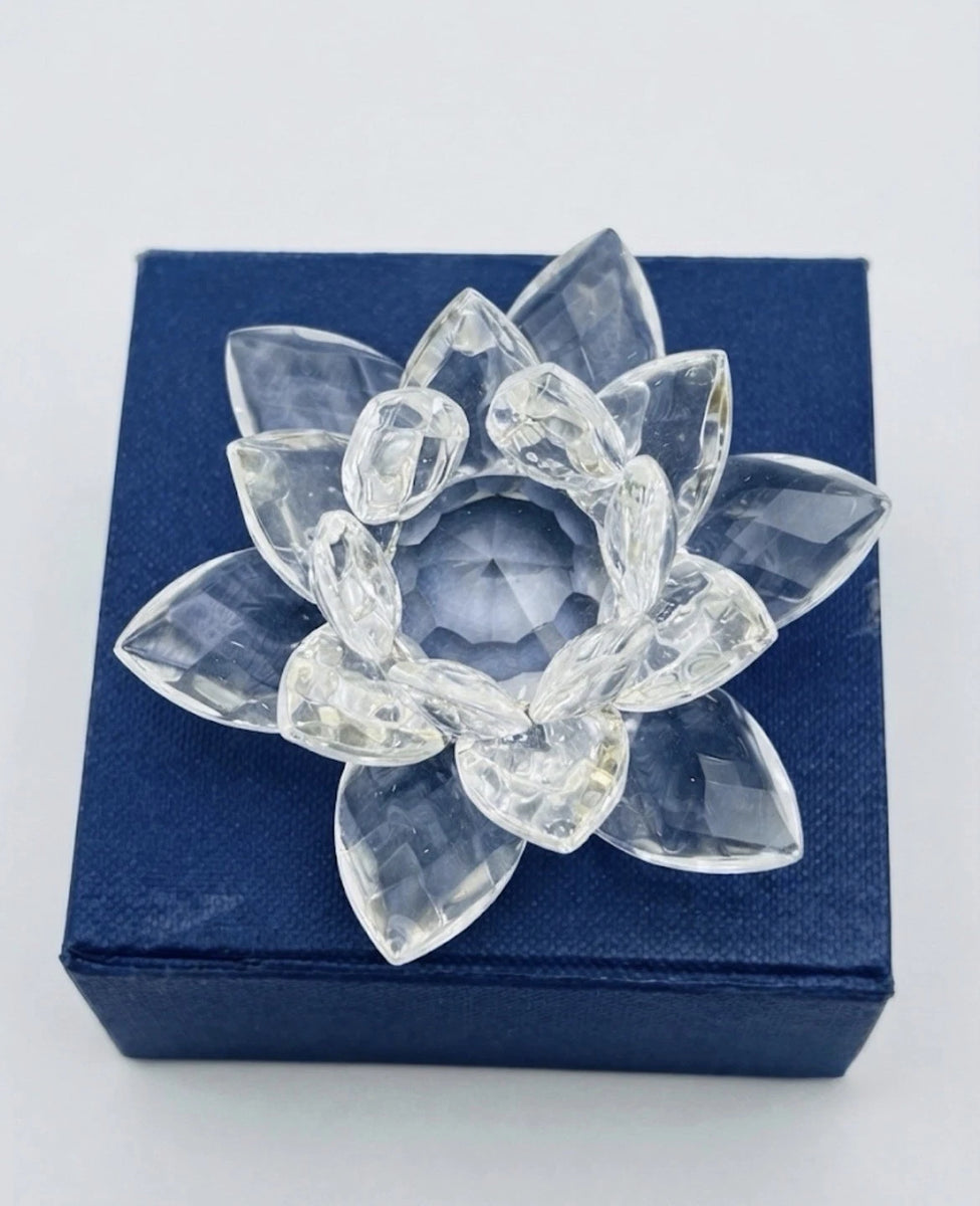 Swarovski Crystal Lotus Flower Candle Holder