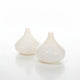 Stunning Modern White Bulbous Glass Vases - Pair (Opaline/Milk Glass Style)|286940703702