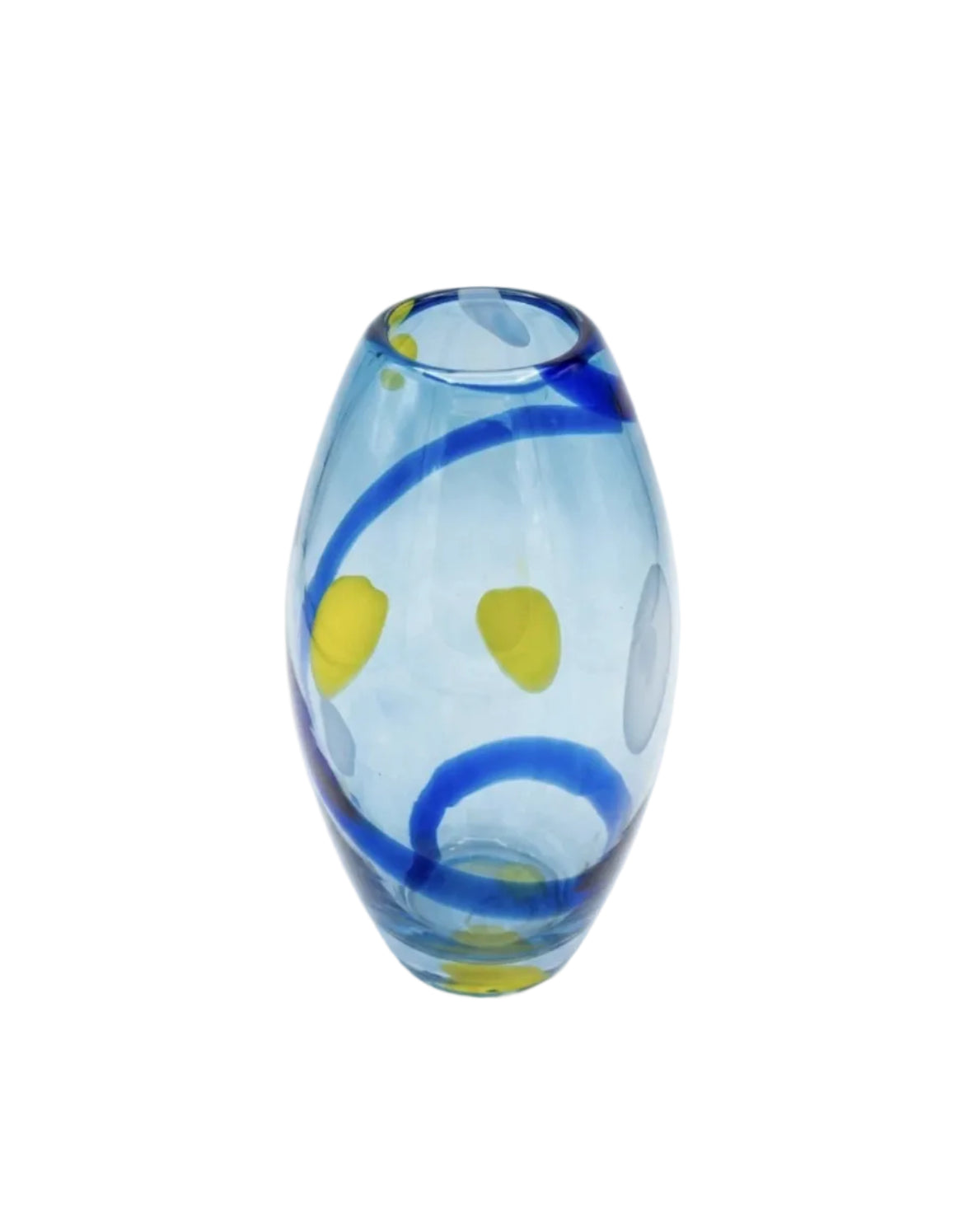 Vintage Studio Art Glass Vase – Blue Murano Style