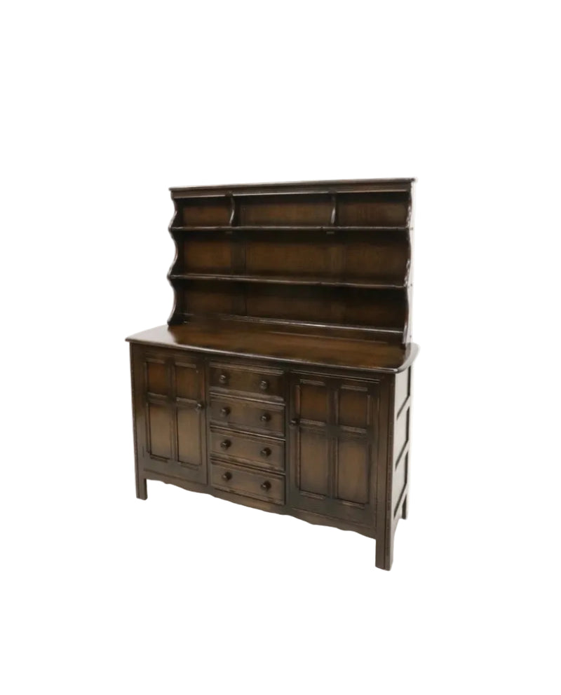 Vintage Ercol Windsor Dresser Sideboard | Solid Elm England 1982