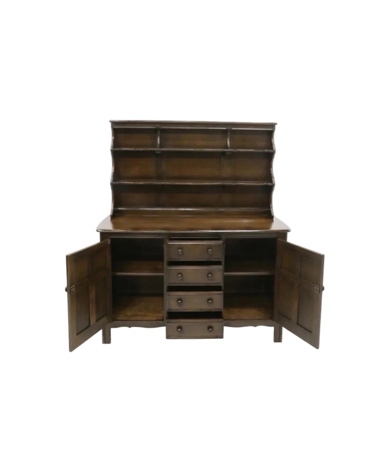 Vintage Ercol Windsor Dresser Sideboard | Solid Elm England 1982