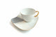Japan Vintage St Clair Opalescent White & Grey Cup And Saucer|286894389237
