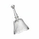 Vintage Clear & Frosted Cut Glass Hand Bell / Crystal Dinner Bell|286917451933