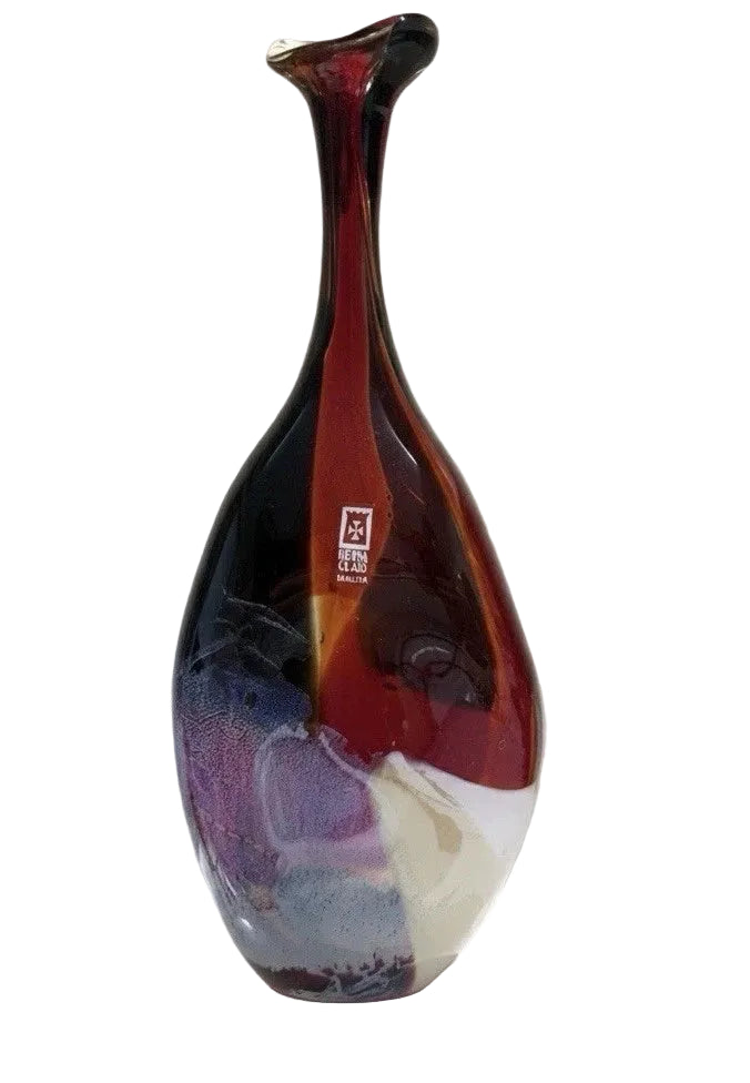 Unique Mdina Malta Glass Scrying Vase - Crystallomancy Art Glass - Signed|287121016954