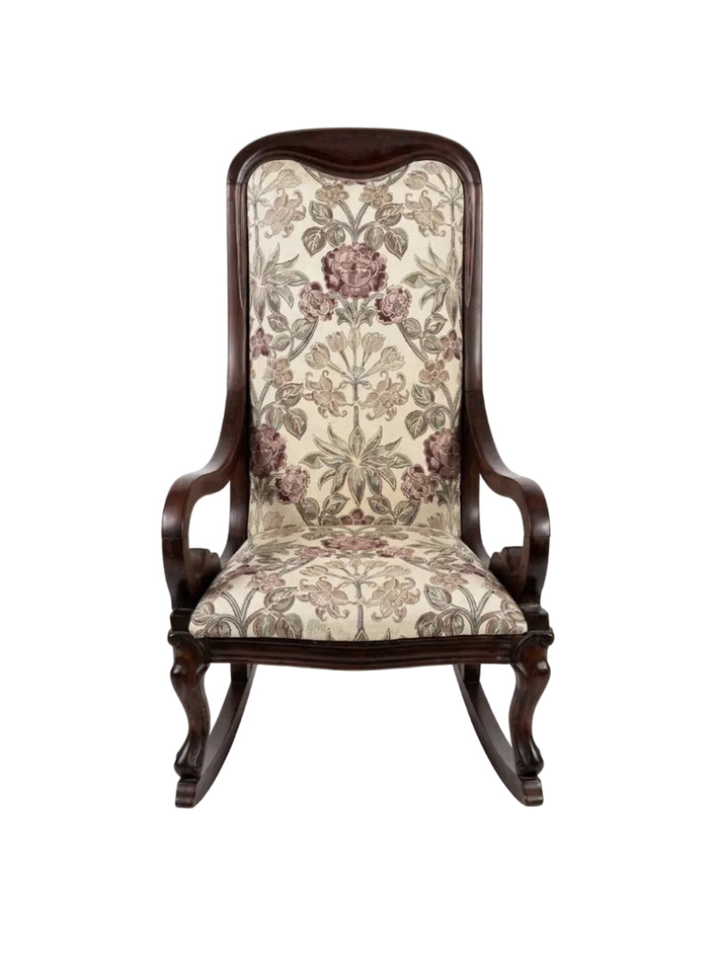 Antique Victorian Platform Rocking Chair Spring Rocker c1880 Colonial