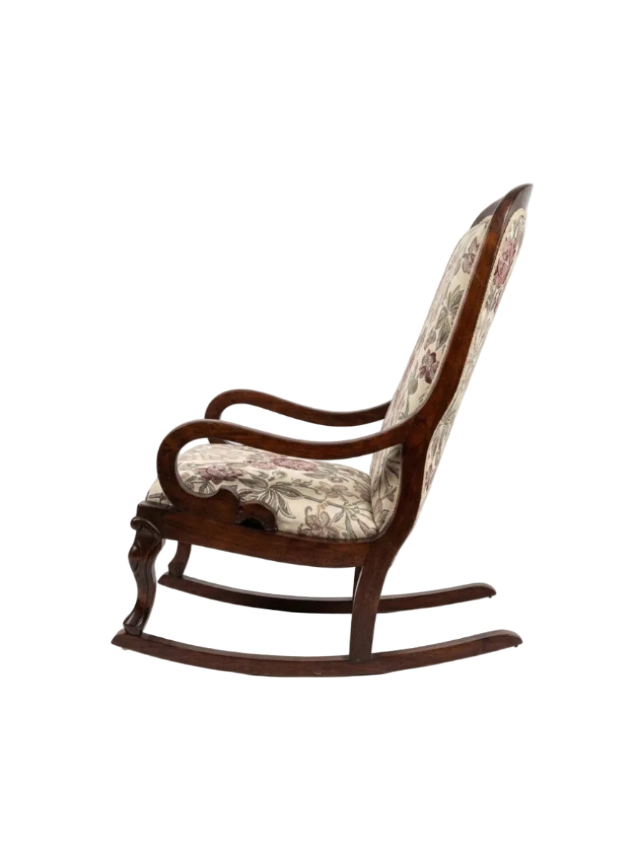 Antique Victorian Platform Rocking Chair Spring Rocker c1880 Colonial