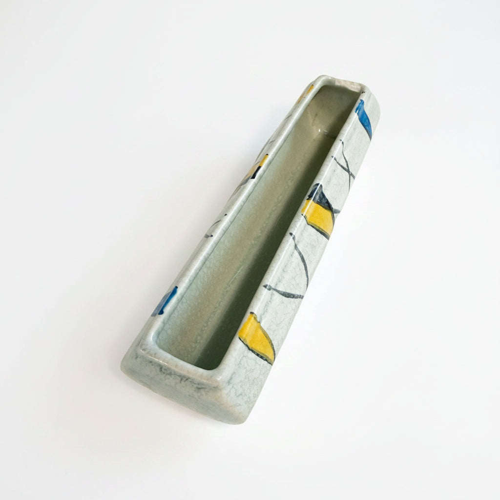 Vintage Mid-Century Modern West German Ceramic Trough Planter|286908159424