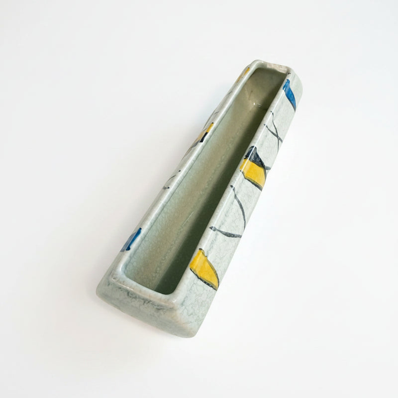 Vintage Mid-Century Modern West German Ceramic Trough Planter|286908159424