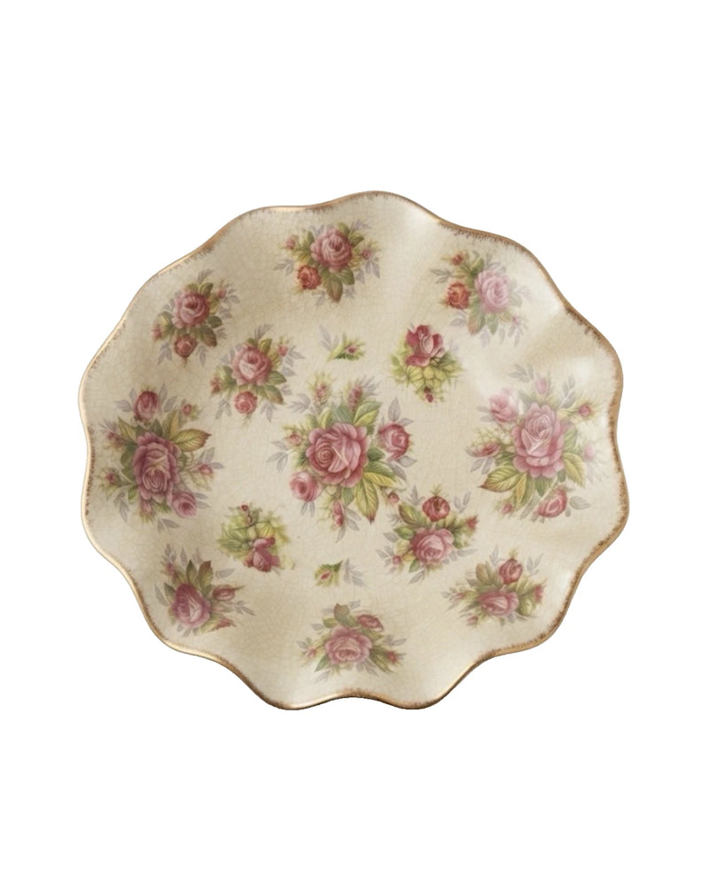 Old Foley James Kent La Rosa Fluted Rose Trinket Dish