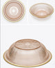 Art Deco Pink Depression Glass Bowl Gold Trim Ribbed Starburst|287256988698