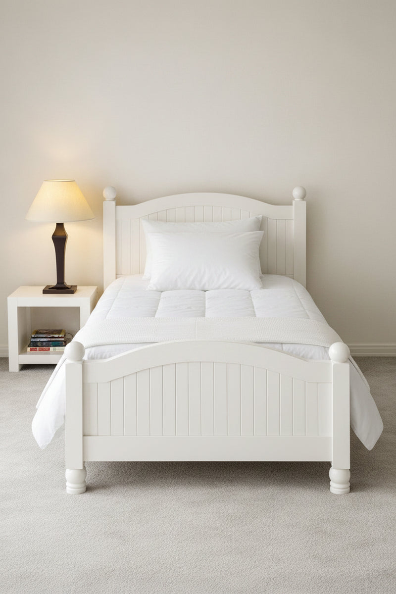 Pottery Barn Kids Catalina White Wooden Single Bed – Classic Panel Design Suite