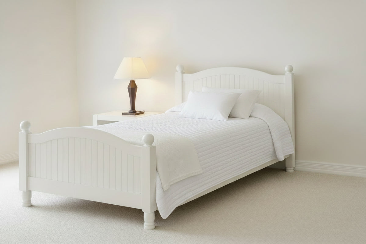 Pottery Barn Kids Catalina White Wooden Single Bed – Classic Panel Design Suite