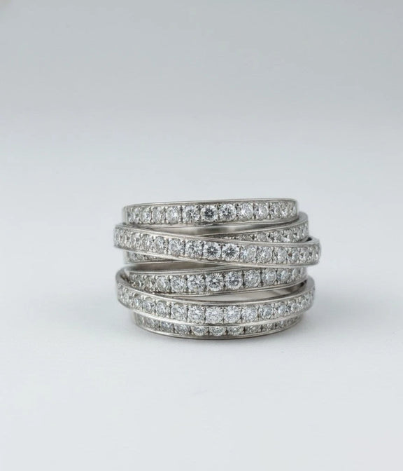 18CT White Gold Diamond Statement Ring -  Diamond 2.70CT, Gold Total Weight 9.86|286958758833