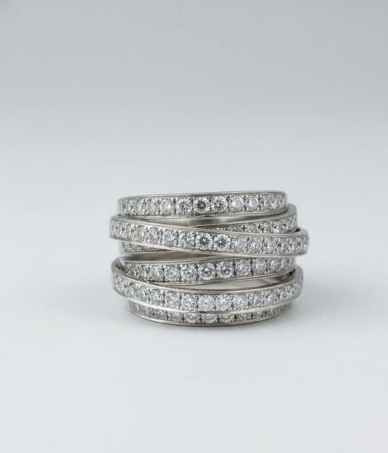 18CT White Gold Diamond Statement Ring -  Diamond 2.70CT, Gold Total Weight 9.86|286958758833