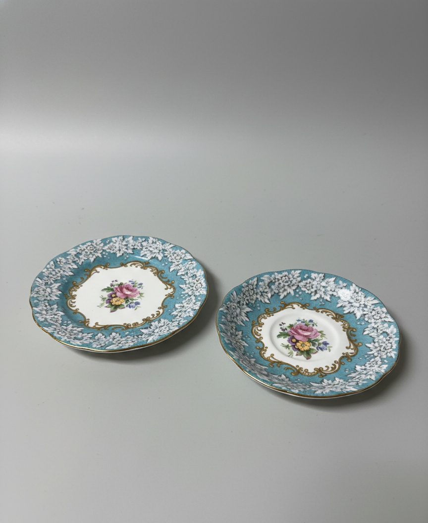 Vintage Royal Albert "Enchantment" Saucer & Side Plate Set - Fine Bone China|287029773244