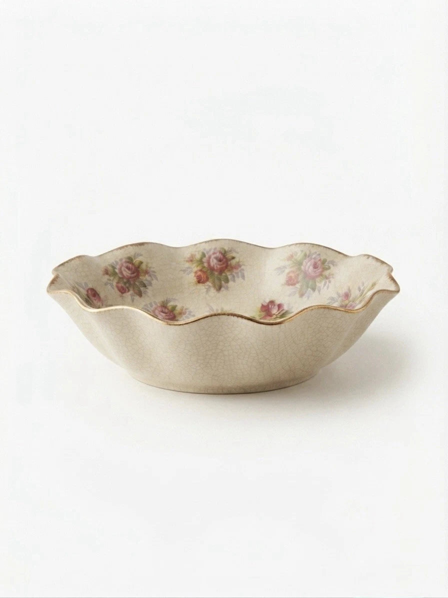 Old Foley James Kent La Rosa Fluted Rose Trinket Dish