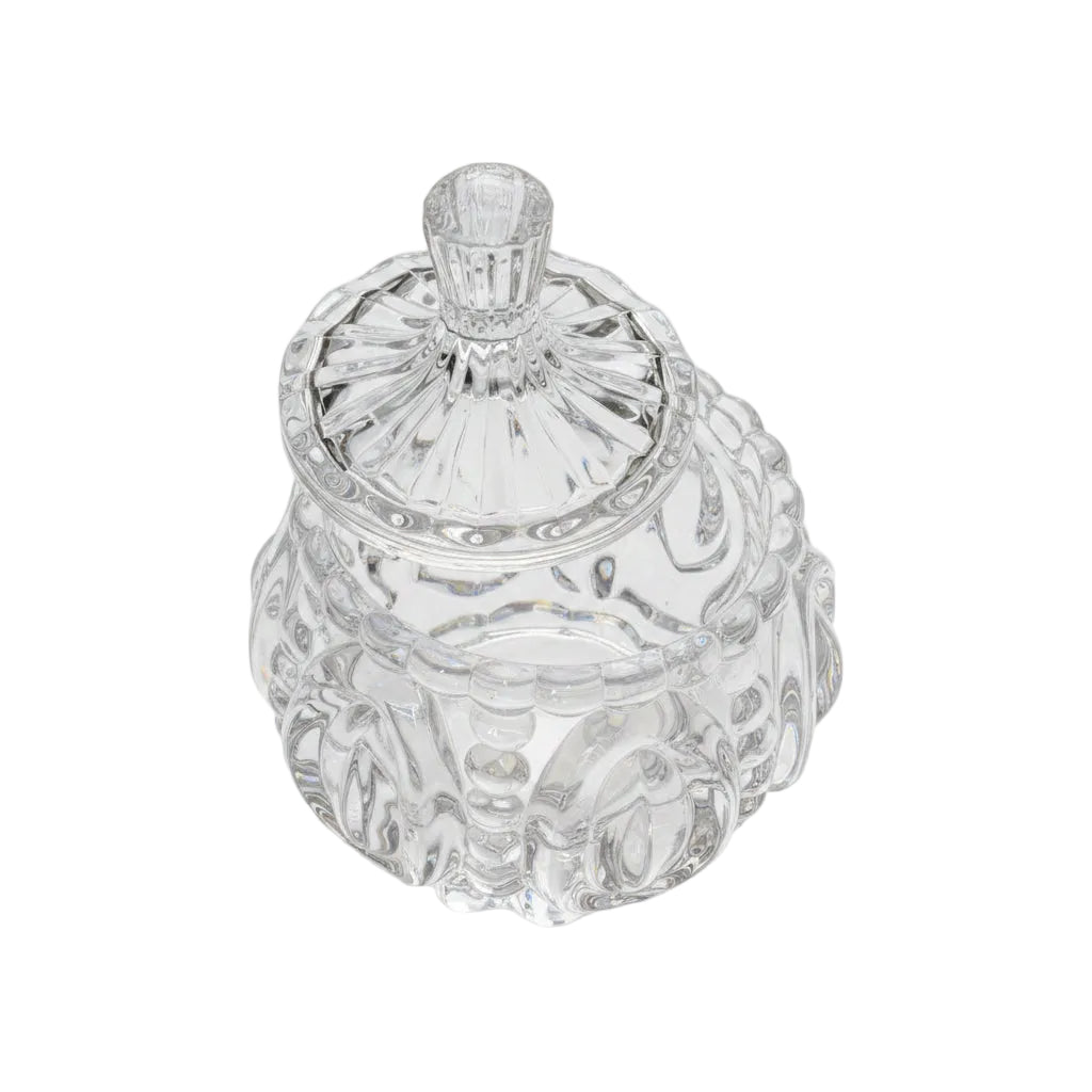 Vintage Clear Pressed Glass Covered Dish/Candy Jar |286911187290