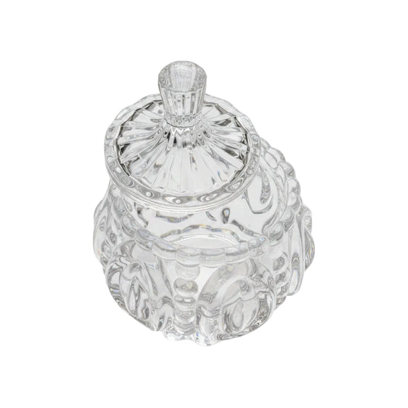 Vintage Clear Pressed Glass Covered Dish/Candy Jar |286911187290