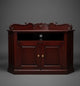 Wohlers Signature Mahogany Corner TV Entertainment Unit - 2 Door Cabinet|286940130071