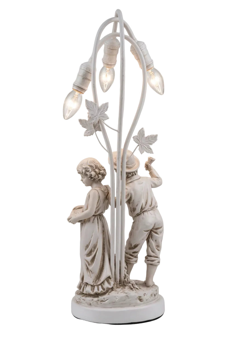 Vintage Style Figurine Table Lamp - Boy and Girl