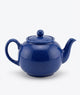 Vintage Pristine England Cobalt Blue Teapot Ceramic Glossy Pottery