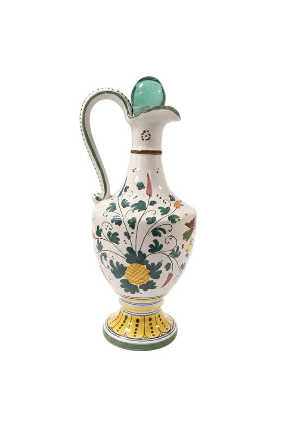 Vintage Deruta Italy Hand-Painted Majolica Decanter - Bird & Floral Pattern|286873275260