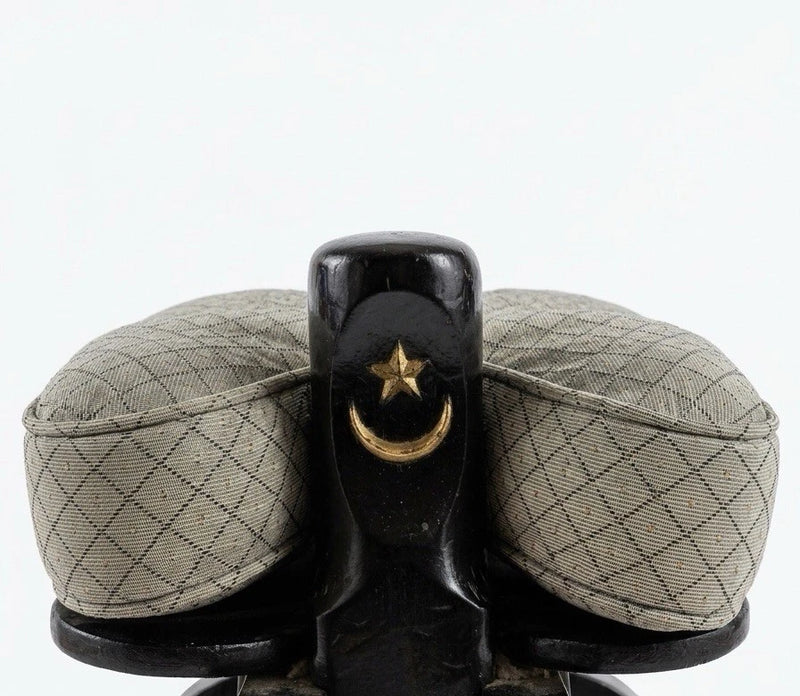 Vintage Camel Saddle Stool Mid Century Ottoman Boho 1950s