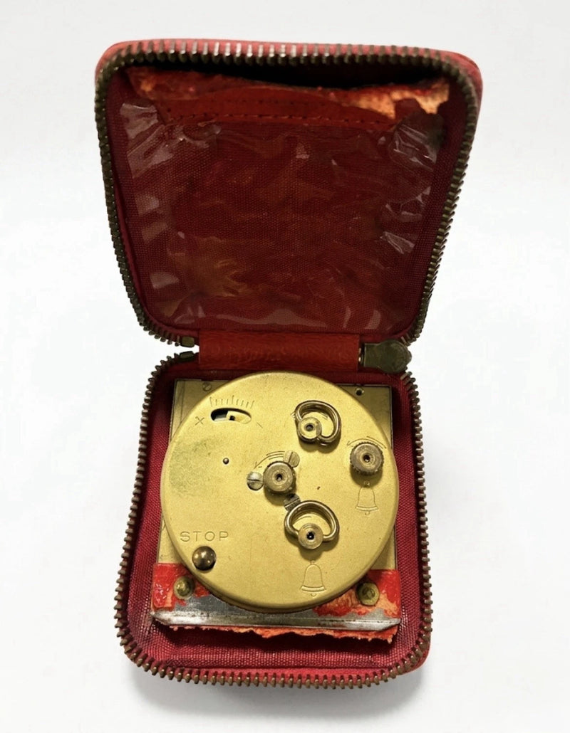 Rare Emes 7 Jewels Travel Mechanical Alarm Clock