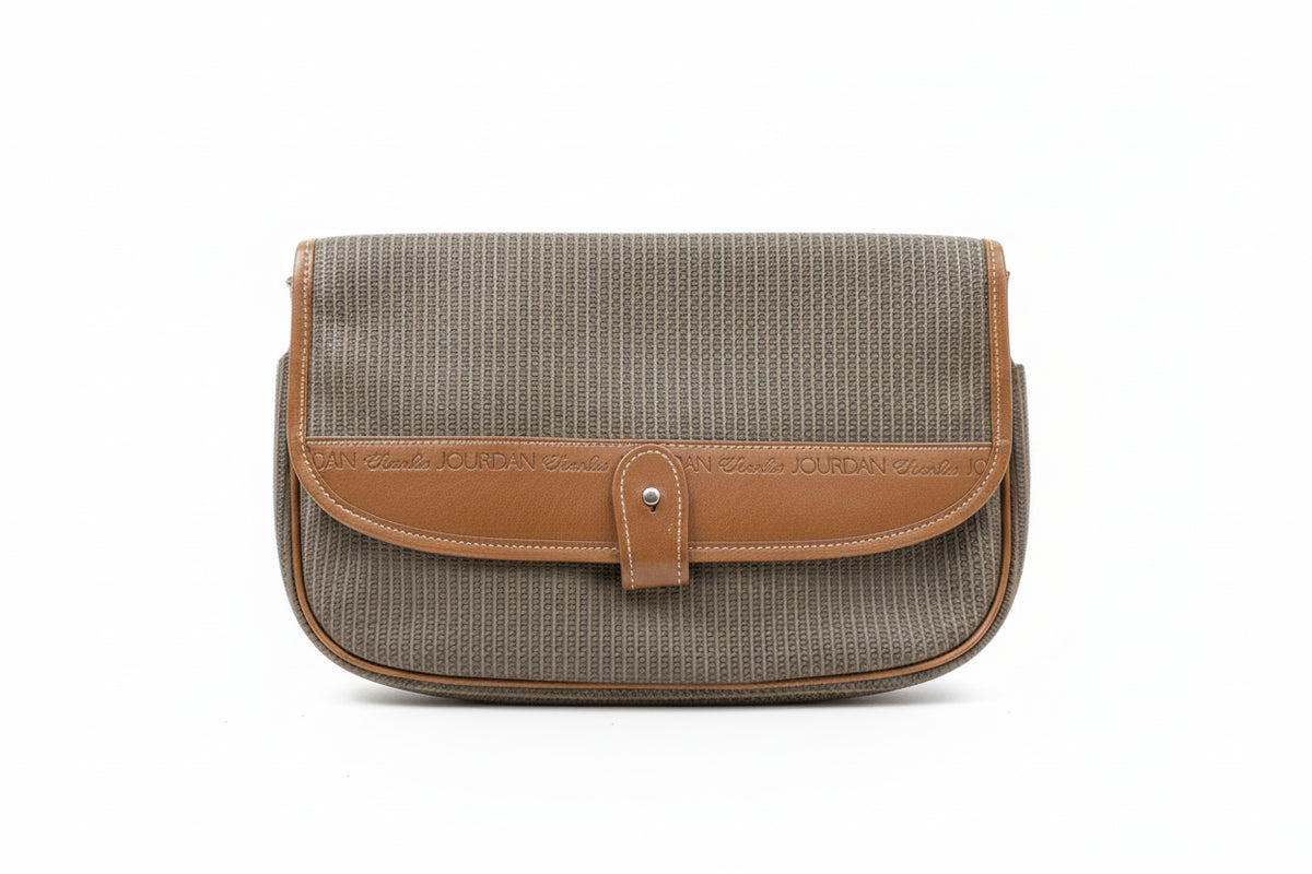 Vintage CHARLES JOURDAN Actif Clutch Actif Paris Logo Pouch Handbag 80s/90s|286861284907