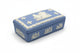 Wedgwood Jasperware Blue Trinket/ Jewelry Box- Classic Neoclassical Relief 1969|286906747003
