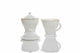 Vintage Anchor Hocking Fire-King Golden Shell Swirl Milk Glass Suger/Creamer|286996316257