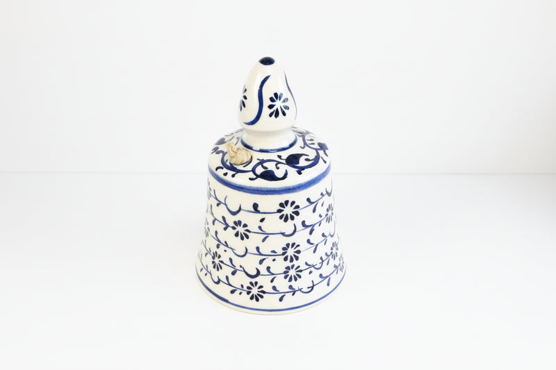 Vintage Blue & White Ceramic Hand Painted Bell Figurine Pottery Dutch Style|286939951486
