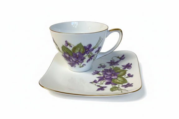 Westminster Fine China Australia "Violet" Pattern Cup and Saucer (Code 639)|286875580199