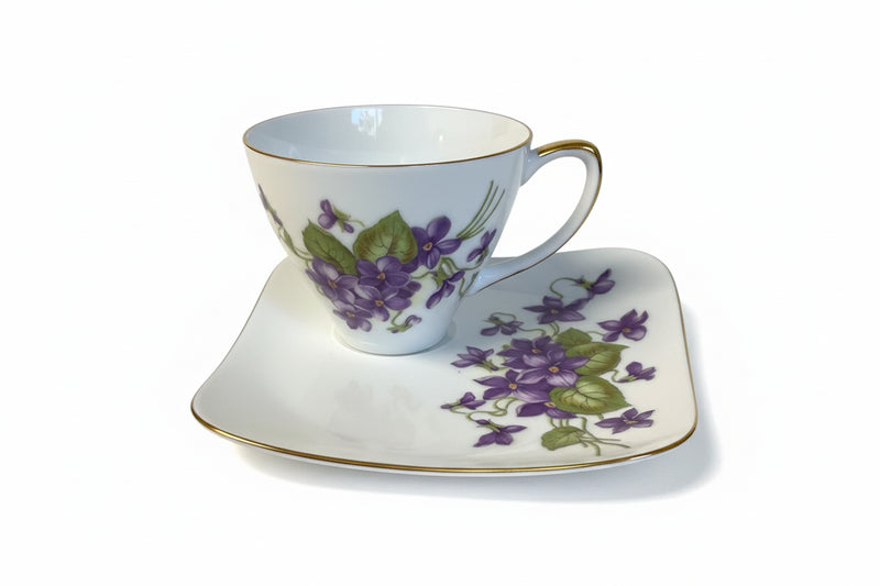 Westminster Fine China Australia "Violet" Pattern Cup and Saucer (Code 639)|286875580199