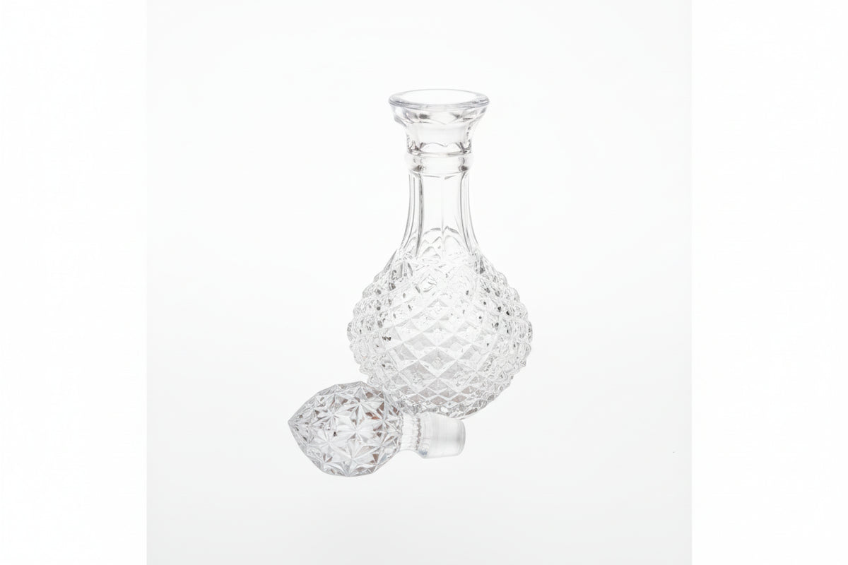 Rare 1800's Antique VICTORIAN English SHAFT & GLOBE Decanter w/ FACETED STOPPER |286859307020