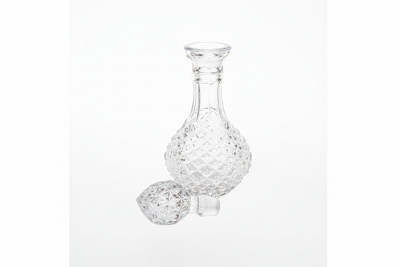 Rare 1800's Antique VICTORIAN English SHAFT & GLOBE Decanter w/ FACETED STOPPER |286859307020