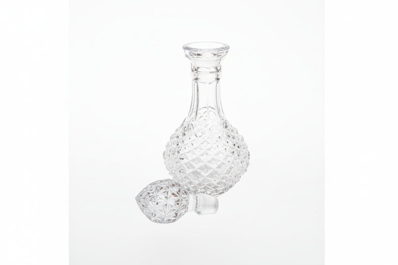 Rare 1800's Antique VICTORIAN English SHAFT & GLOBE Decanter w/ FACETED STOPPER |286859307020