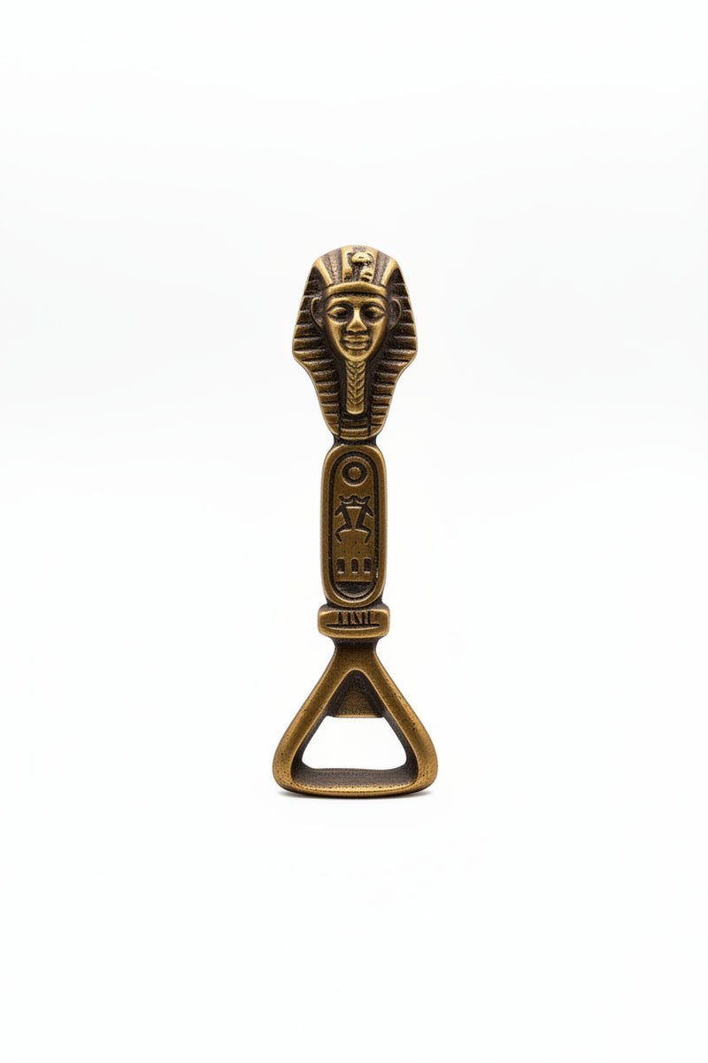 Vintage Egyptian Pharaoh Bottle Opener - King Tut Revival Cartouche Barware|287135987545