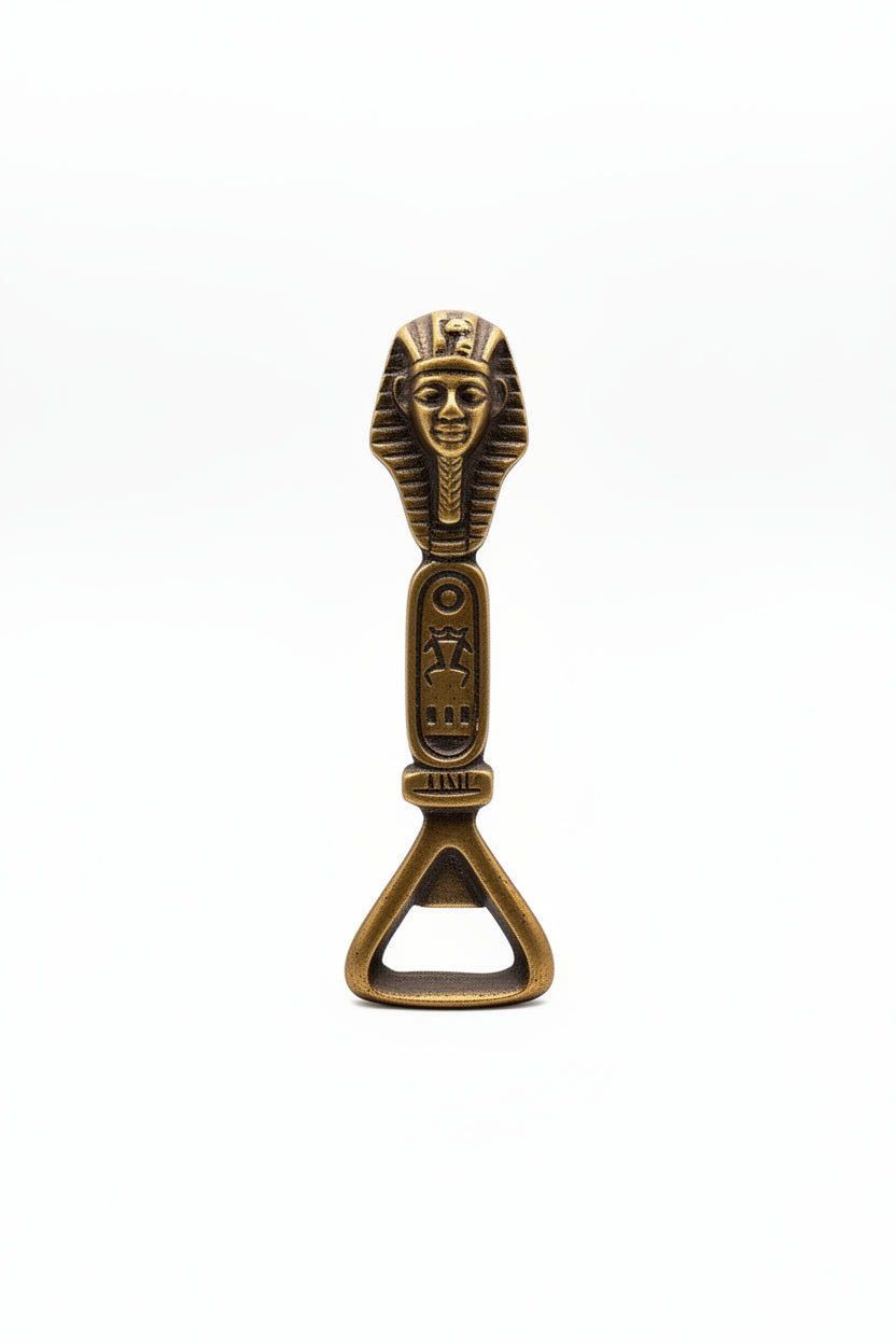 Vintage Egyptian Pharaoh Bottle Opener - King Tut Revival Cartouche Barware|287135987545