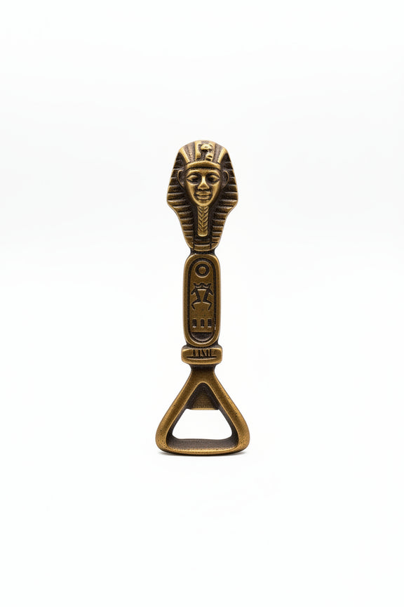 Vintage Egyptian Pharaoh Bottle Opener - King Tut Revival Cartouche Barware|287135987545